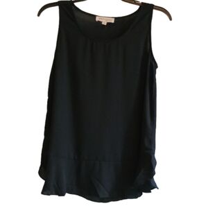 Philosophy Black Sleeveless Blouse Top - Size Small - Ruffle‎ Hem Layered